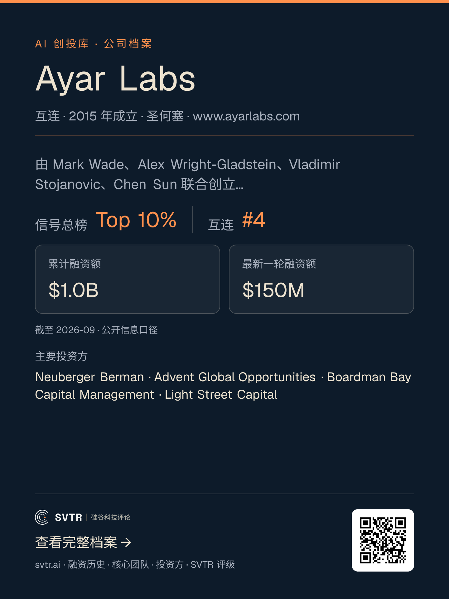 Ayar Labs 公司概况(SVTR AI 创投库)
