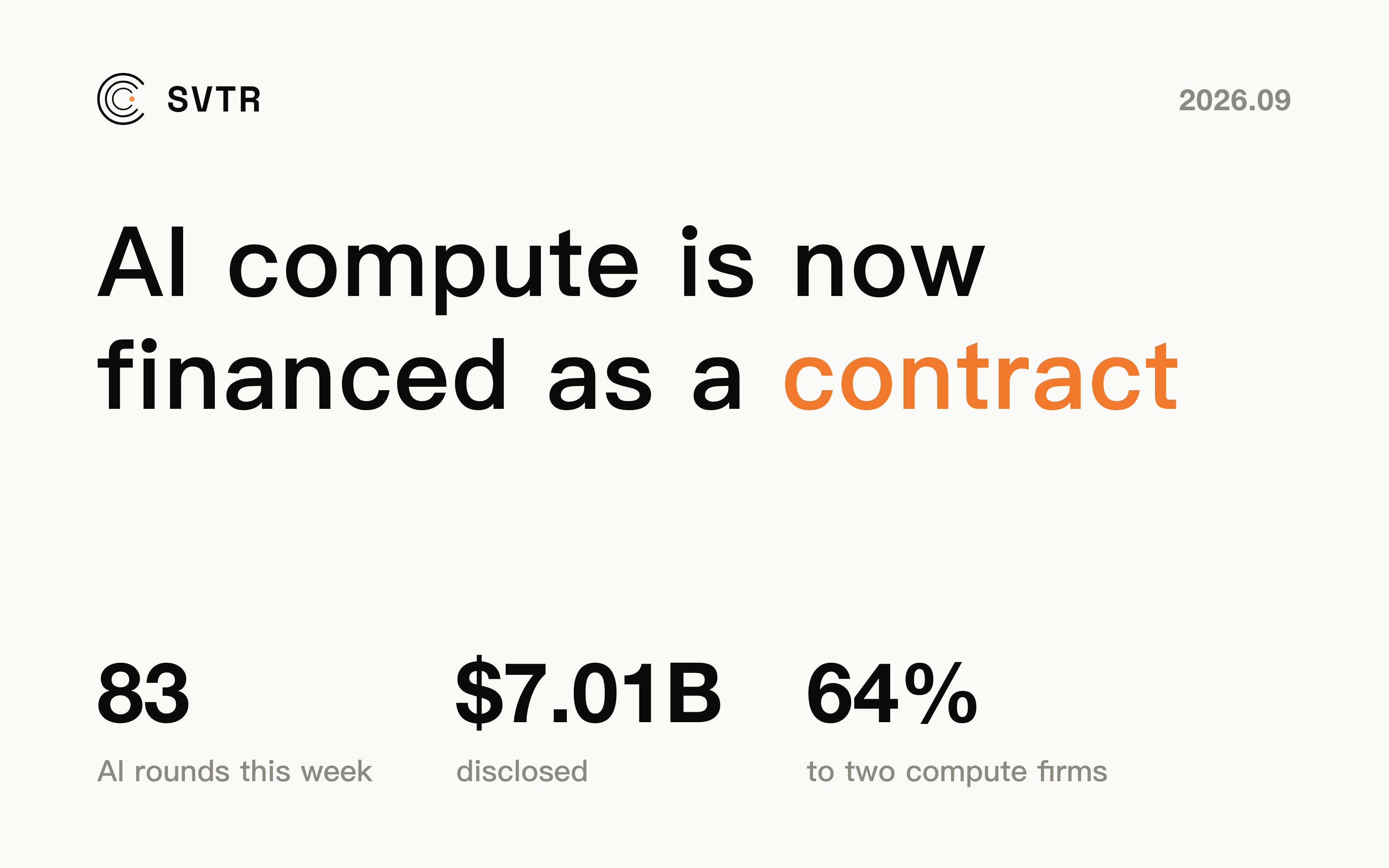 AI compute is no longer financed as a company